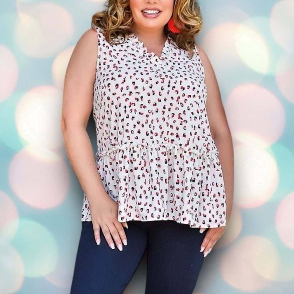 BRAND NEW Perfectly Priscilla Women’s Plus Size Ruffle Top Blouse Size 3X